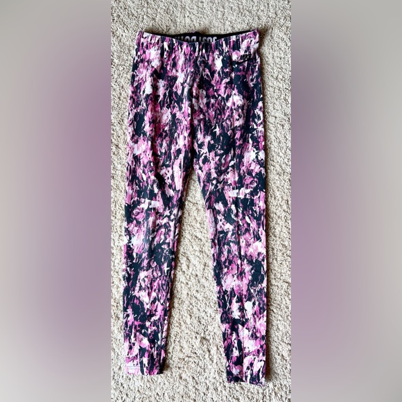 Nike Leg-A-See Mishmash Pink and Black Leggings Sz Small - Picture 2 of 7